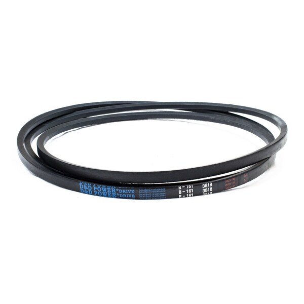 D&D B161 Classical V-Belt, 164 in Outside Length, 21/32 in Top Width, 1 Ribs B161 - main